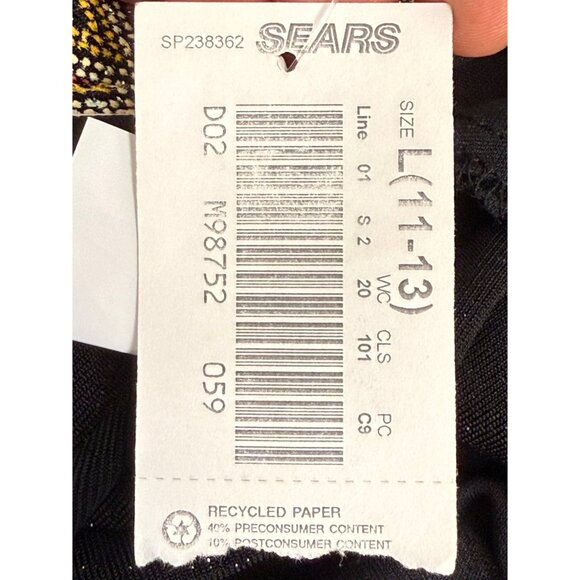 Vintage 1990s/Y2K Party Dress, Brown and Black Sparkle Zig Zag, Sassy Size Small - Picture 7 of 7